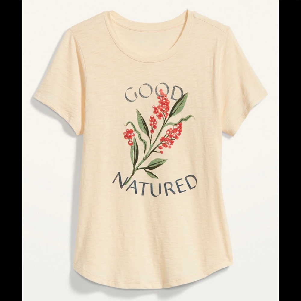 💚3/20$5/25💚OLD NAVY GOOD NATURED YELLOW TEE NWT